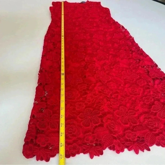 Ralph Lauren Collection Purple Label Embroidered Lace Crochet Red Midi Dress 2 - Picture 7 of 14